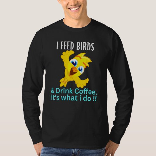 Bird Feeder Retro Classic Love Garden Birds 2 T-shirt (Voorkant)