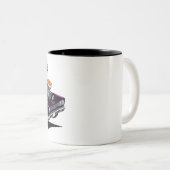 BIRD FINK 1969 Road Runner Paarse Tweekleurige Koffiemok (Voorkant rechts)