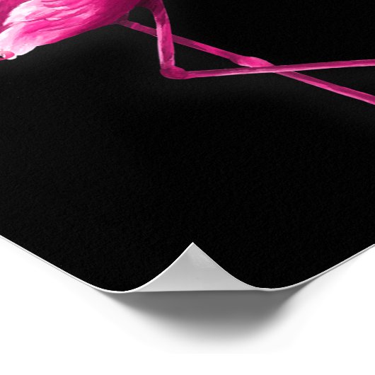 Bird Flamingo Borstkanker bewustzijn Poster (Hoek)