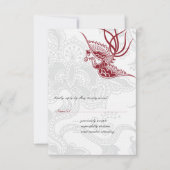 Bird & Floral Wedding RSVP-kaarten RSVP Kaartje (Voorkant)