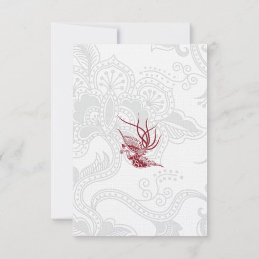Bird & Floral Wedding RSVP-kaarten RSVP Kaartje (Achterkant)