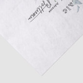 Bird Flower French Script Postmark Decoupage Tissuepapier (Detail)