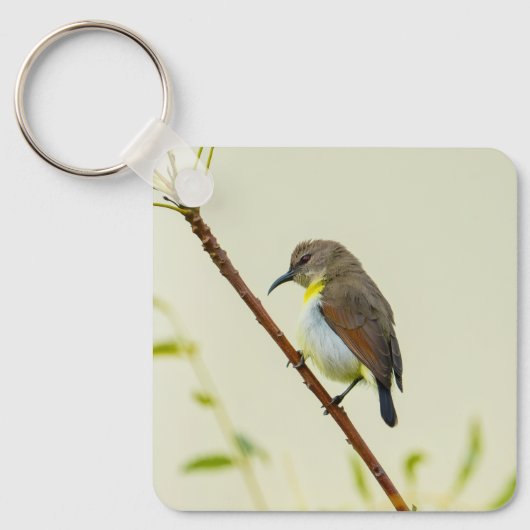 Bird & Flower Nature Keychain (Voorkant)