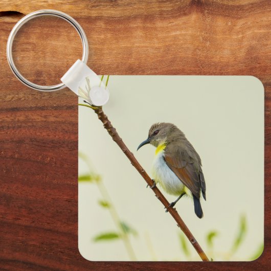 Bird & Flower Nature Keychain (Voorkant)