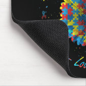 Bird Flower Ribbon Puzzle Live Love Autism Muismat (Hoek)