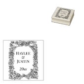 Bird & Flowers krans bruiloft, Jubileum Rubberstempel (Gestempeld)