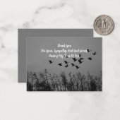 Bird Flying Grass Hartelijk dank Notitiekaartje (Voorkant / Achterkant in situ)