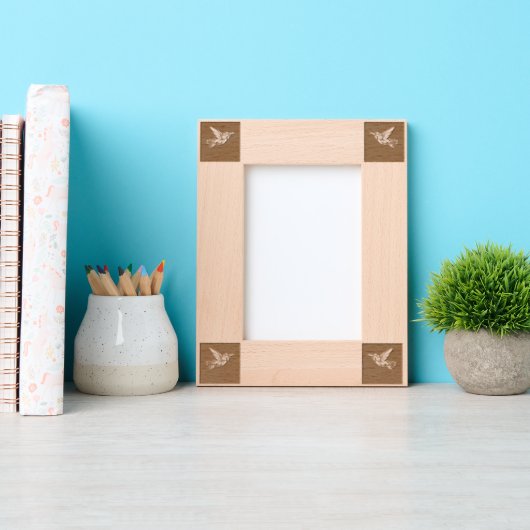 Bird Flying logo Lijst Style Natuurlandschap Gegraveerde Lijstjes (Voorkant)