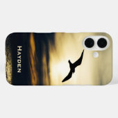 Bird Flying Silhouette Sunset Gepersonaliseerd Case-Mate iPhone Case (Achterkant (horizontaal))