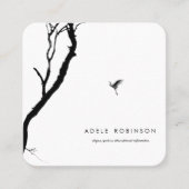 ©Bird Flying to a Tree / Zen Holistic Wellness Vierkante Visitekaartje (Voorkant)