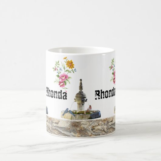 Bird Fountain Floral Mok (Center)