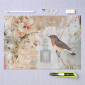 Bird French Shabby Perfume Flower Decoupage Craft Tissuepapier (Craft)