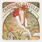 Bird Goddess Vierkante Sticker (Voorkant)