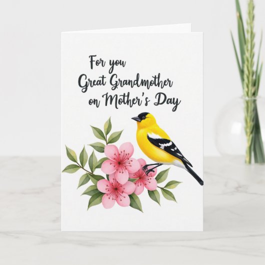 Bird Great Grandmother Card Kaart (Voorkant)