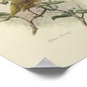  Bird Green Brown Print (Hoek)