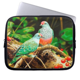 Bird green_funda laptop sleeve