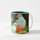 Bird green_iphone tweekleurige koffiemok (Voorkant rechts)