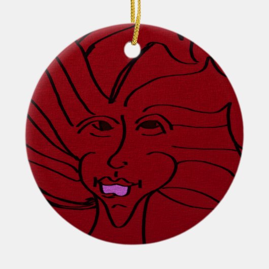 Bird Guardian  Keramisch Ornament (Voorkant)