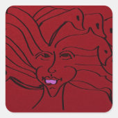 Bird Guardian Square Stickers (Voorkant)