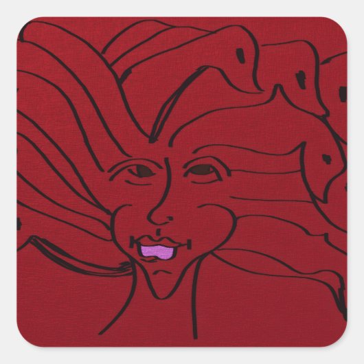 Bird Guardian Square Stickers (Voorkant)