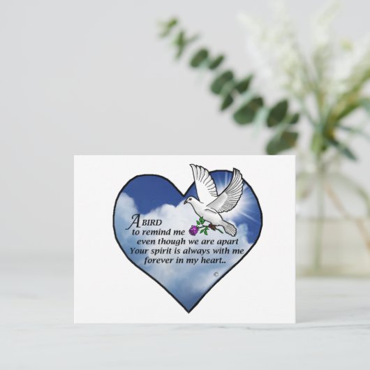 Bird Heart Poem Briefkaart (Staand voorkant)