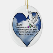 Bird Heart Poem Keramisch Ornament (Rechts)