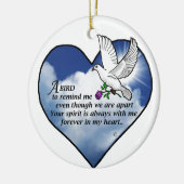 Bird Heart Poem Keramisch Ornament (Links)