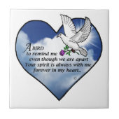 Bird Heart Poem Tegeltje (Voorkant)