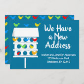 Bird Hotel Condominium Birdhouse Nieuw adres Kaart (Voorkant / Achterkant)