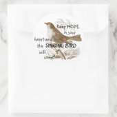  Bird Houd Hoop in je Hart Stickers (Tas)