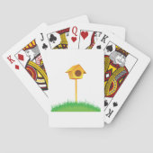 Bird House Green Grass Spelling Cards Pokerkaarten (Achterkant)