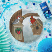 Bird House Holiday Papieren Bordje (Feest)