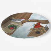 Bird House Holiday Papieren Bordje (Gekanteld)