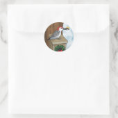 Bird House Holiday Ronde Sticker (Tas)