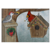 Bird House Holiday Snijplank (Voorkant)