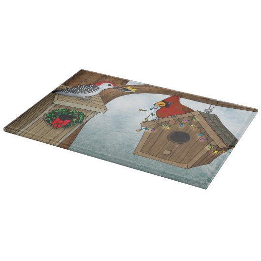 Bird House Holiday Snijplank (Hoek)