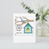 Bird House Inspirerend Briefkaart (Staand voorkant)
