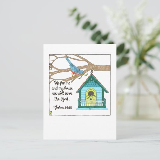 Bird House Inspirerend Briefkaart (Staand voorkant)