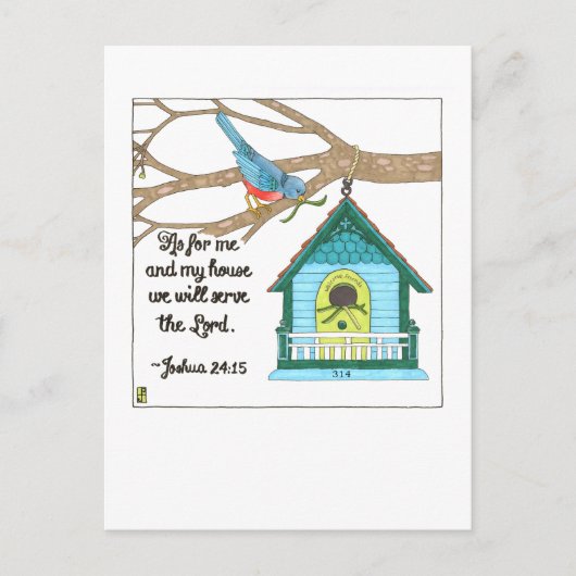Bird House Inspirerend Briefkaart (Voorkant)