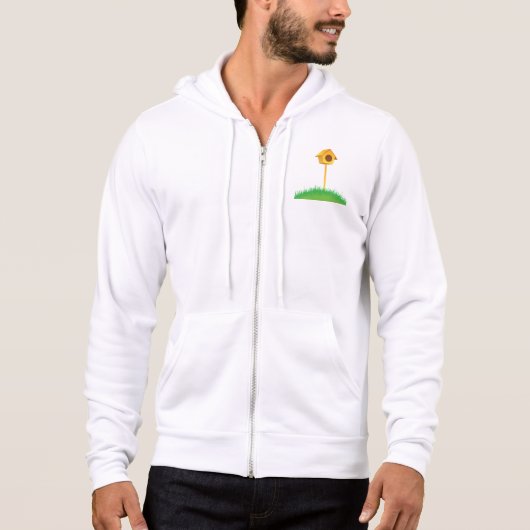 Bird House Mannen Full-Zip Hoodie (Voorkant)