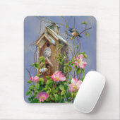 Bird House Mousepad Muismat (Met muis)