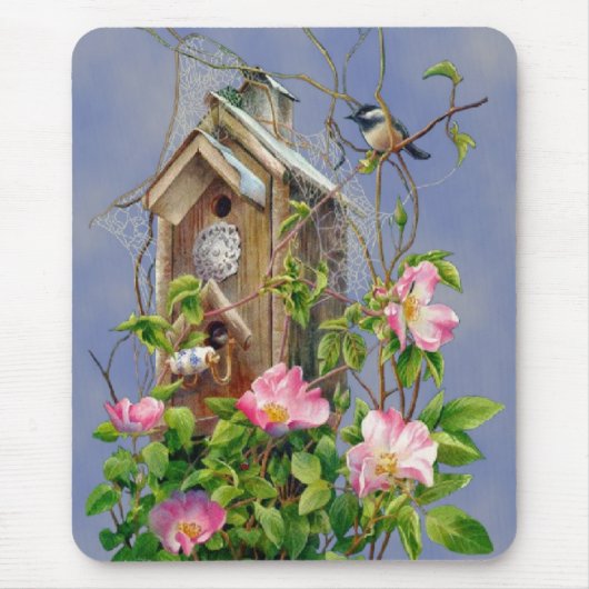 Bird House Mousepad Muismat (Voorkant)