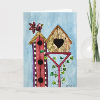 Bird House Wenskaart Kaart