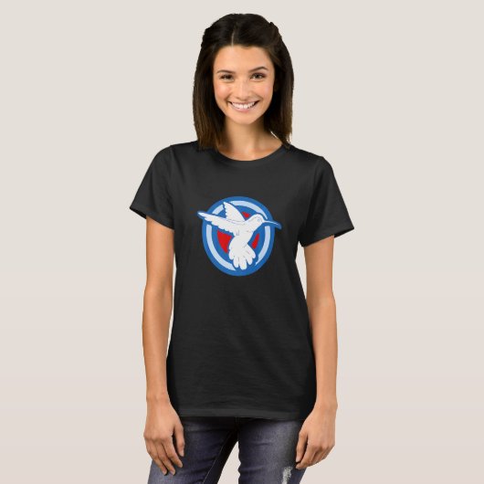 Bird Hummingbird Pacific Northwest Native American T-shirt (Voorkant volledig)