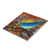 Bird III~Days End Tile Onderzetter Tegeltje (Zijkant)