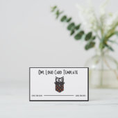 Bird in a Pocket Owl Logo Visitekaartje (Staand voorkant)