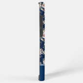 Bird in Blossom Navy Blue MagSafe Tough Samsung Galaxy Hoesje (Rechterkant)