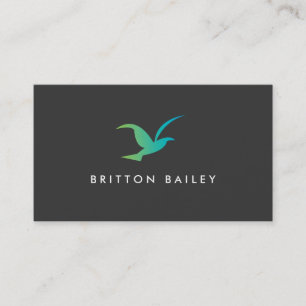 Bird in Flight Logo (Blauw/Groen) Visitekaartje