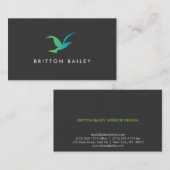 Bird in Flight Logo (Blauw/Groen) Visitekaartje (Voorkant / Achterkant)