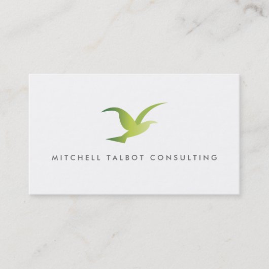 Bird in Flight Logo (Groen) Visitekaartje (Voorkant)